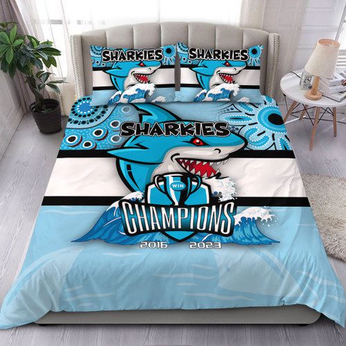 Cronulla-Sutherland Sharks Bedding Set Talent Win Games But Teamwork And Intelligence Win Championships With Aboriginal Style Cronulla-Sutherland Sharks Bedding Set Talent Win Games But Teamwork And Intelligence Win Championships With Aboriginal Style