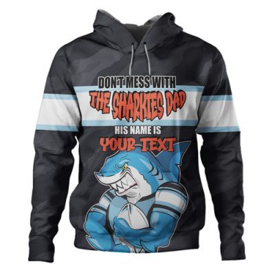 Cronulla-Sutherland Sharks Father's Day Hoodie - Screaming Dad and Crazy Fan