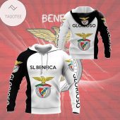 SL Benfica White Black Pullover Hoodie
