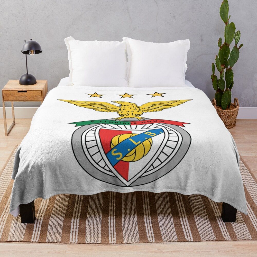 SL Benfica White Fleece Blanket SL Benfica White Fleece Blanket