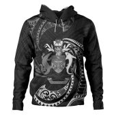 Australia South Sea Islanders Hoodie - Solomon Islands White Tribal Wave Pattern Hoodie