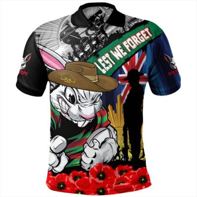 South Sydney Rabbitohs Polo Shirt United In Spirit Anzac Day Tribute