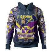 Melbourne Storm Hoodie - Custom Talent Win Games But Teamwork And Intelligence Win Championships With Aboriginal Style