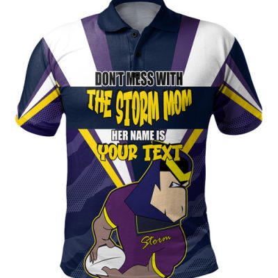 Melbourne Storm Mother's Day Polo Shirt - Screaming Mom and Crazy Fan