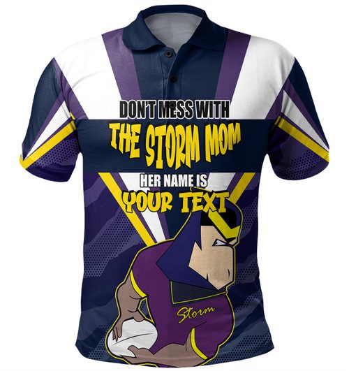 Melbourne Storm Mother's Day Polo Shirt - Screaming Mom and Crazy Fan Melbourne Storm Mother's Day Polo Shirt - Screaming Mom and Crazy Fan