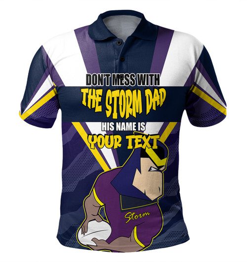 Melbourne Storm Father's Day Polo Shirt - Screaming Dad and Crazy Fan Melbourne Storm Father's Day Polo Shirt - Screaming Dad and Crazy Fan