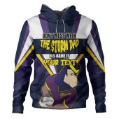 Melbourne Storm Father's Day Hoodie - Screaming Dad and Crazy Fan