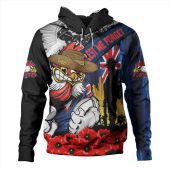 Sydney Roosters Hoodie United In Spirit Anzac Day Tribute