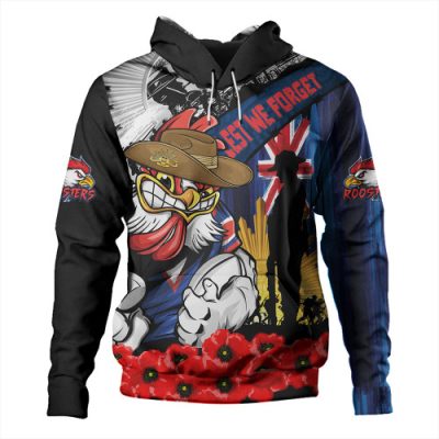 Sydney Roosters Hoodie United In Spirit Anzac Day Tribute