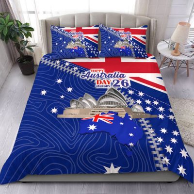 Australia Australia Day Bedding Set - Happy Australia Day Bedding Set
