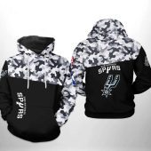 NBA San Antonio Spurs Black Camo Pullover Hoodie
