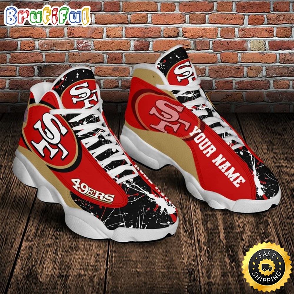 San Francisco 49Ers Nfl Custom Name Air Jordan 13 Shoes