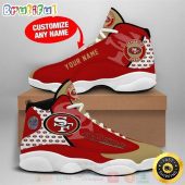 San Francisco 49Ers Nfl Football Team Custom Name Air Jordan 13 Shoes