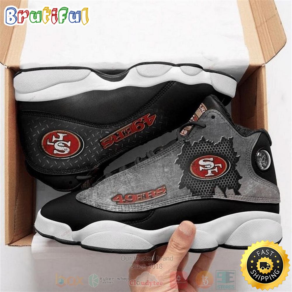 San Francisco 49Ers Nfl Team Black Air Jordan 13 Shoes San Francisco 49Ers Nfl Team Black Air Jordan 13 Shoes