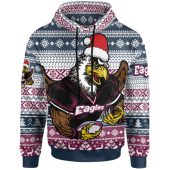Australia Sea Eagles Hoodie - Custom Eagles Mascot Knitted Christmas Patterns Hoodie