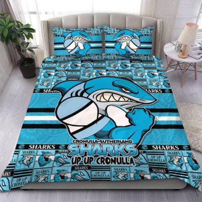 Cronulla-Sutherland Sharks Bedding Set Champion?s Pride Comic Style