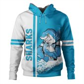 Cronulla-Sutherland Sharks Hoodie - Sharks Mascot Quater Style Ver.1