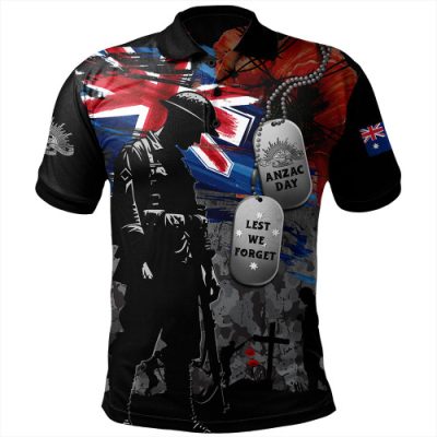 Australia Polo Shirt March Of The Brave ANZAC Tribute