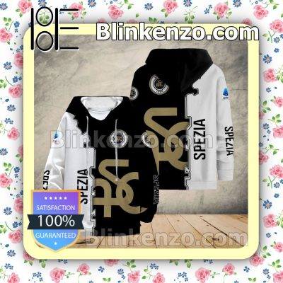 Spezia Calcio Black White Pullover Hoodie