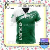 Sporting CP White Green Polo Shirt
