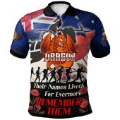 St. George Illawarra Dragons Polo Shirt - Custom Remember Them Red Poppy Flowers Polo Shirt