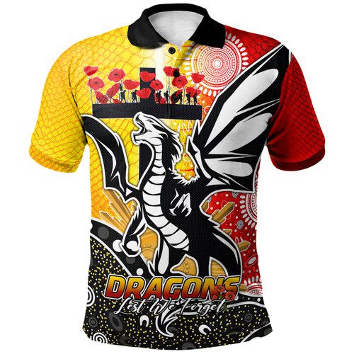Australia Illawarra and St George Polo Shirt - Custom Anzac Day Dragons Polo Shirt