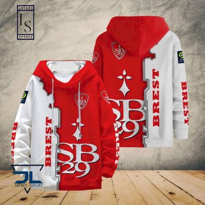 Stade Brestois 29 White Red Pullover Hoodie V1