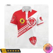 Stade Brestois 29 Ligue 1 Red White Polo Shirt