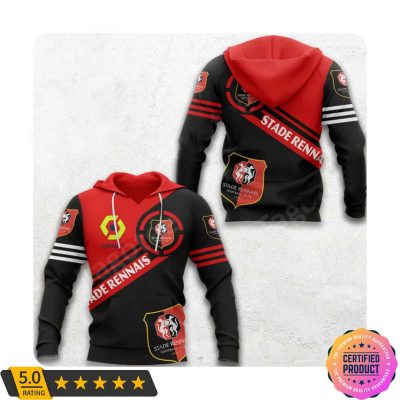Stade Rennais FC Ligue 1 Red Black Pullover Hoodie
