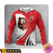 Stade Rennais FC White Red Logo Pullover Hoodie