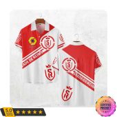 Stade de Reims Ligue 1 Red White Hawaiian Shirt