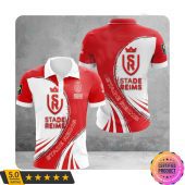 Stade de Reims Red White Logo Polo Shirt