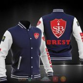 Stade Brestois 29 Dark Blue White Baseball Jacket