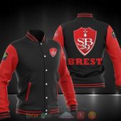 Stade Brestois 29 Black Red Baseball Jacket