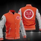 Stade de Reims Orange White Baseball Jacket