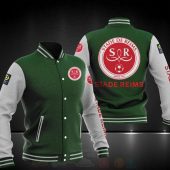Stade de Reims Dark Green White Baseball Jacket