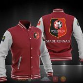 Stade Rennais FC Maroon White Baseball Jacket