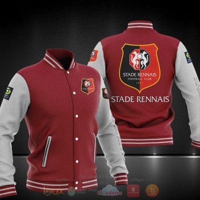 Stade Rennais FC Maroon White Baseball Jacket