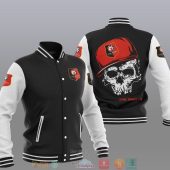 Stade Rennais FC Skull White Black Baseball Jacket