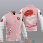 Stade Rennais FC Skull Pink White Baseball Jacket