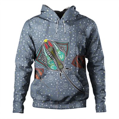 Australia Aboriginal Hoodie - Stingray Art In Aboriginal Dot Style Hoodie