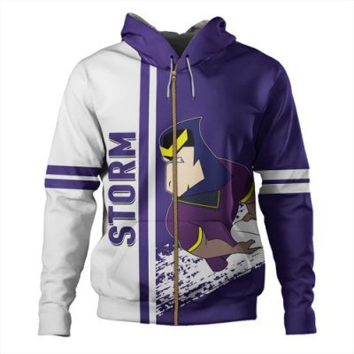 Melbourne Storm Hoodie - Melbourne Storm Mascot Quater Style