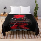 Suzuki Motorcycles Black Fleece Blanket
