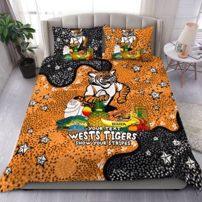 Wests Tigers Custom Bedding Set - Australian Big Things Bedding Set