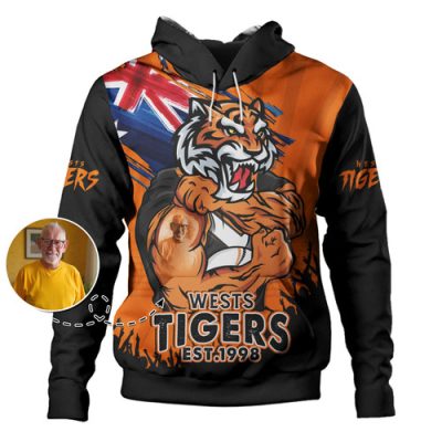 Wests Tigers Hoodie Heart Of A Fighter Tough And Fearless