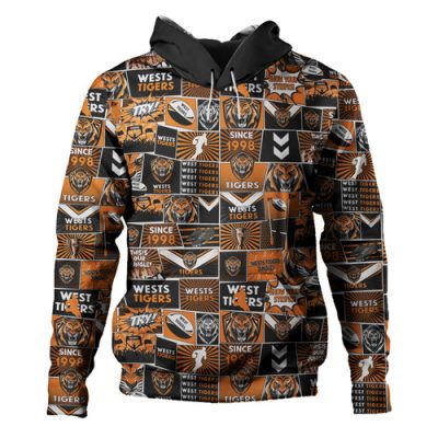 Wests Tigers Hoodie - Team Of Us Die Hard Fan Supporters Comic Style