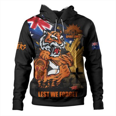 Wests Tigers Hoodie Fearless ANZAC Defender