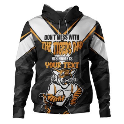 Wests Tigers Father's Day Hoodie - Screaming Dad and Crazy Fan