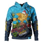 Gold Coast Titans Christmas Custom Hoodie - Let's Get Lit Chrisse Pressie Hoodie
