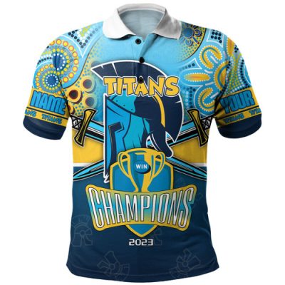 Gold Coast Titans Sport Polo Shirt - Custom Talent Win Games But Teamwork And Intelligence Win Championships With Aboriginal Style
